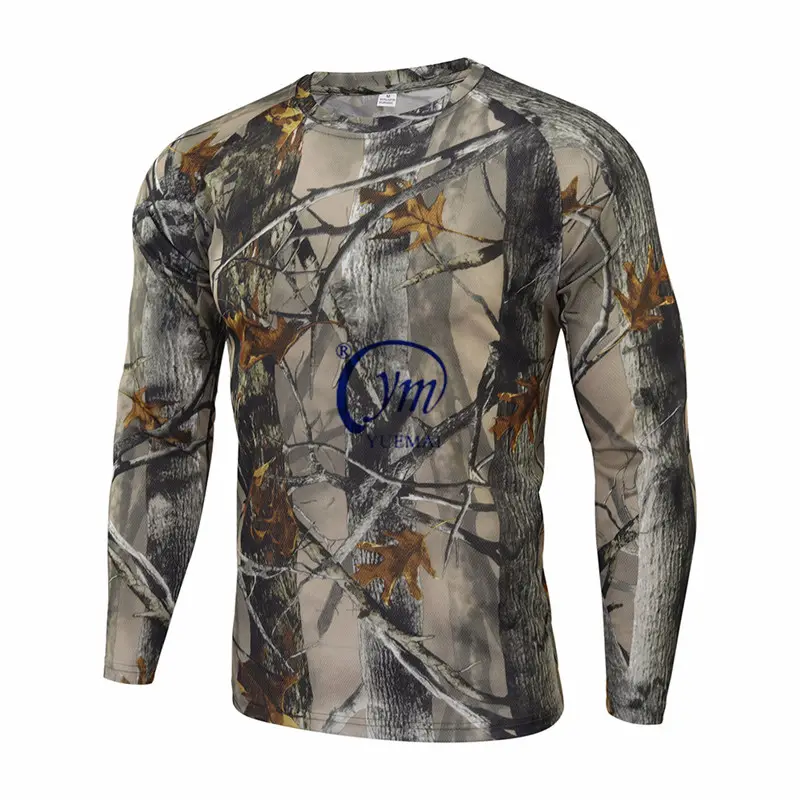 Outdoor Cycling Leaf Camouflage Tactical Long Sleeve Shirt
