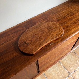 <span class=keywords><strong>Planche</strong></span> à découper en <span class=keywords><strong>bois</strong></span> de noyer semi-circulaire unique, grain naturel, pour restaurant professionnel et décoration de cuisine moderne - Product Image 1