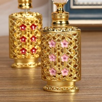 10Ml Bunga Plum Paten Botol Parfum Logam Botol Kaca Essential 0il Attar Botol Isi Ulang Factory Outlet #10301