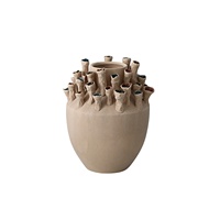 Vase décoratif en céramique artisanale de style Wabi-Sabi nordique, design créatif, corail, pour la maison, l'hôtel, le mariage, écologique, à large ouverture