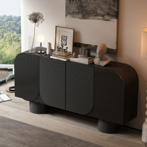 Nordique noir laque salon hall <span class=keywords><strong>d</strong></span>'entrée en bois <span class=keywords><strong>buffet</strong></span> <span class=keywords><strong>Buffet</strong></span> Console moderne armoire de rangement pour meubles de salle à manger - Product Image 2