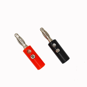 Phích cắm chuối Nam mạ niken 4mm với Đầu chữ thập hàn nhỏ mở vít Loại loa âm thanh Dây cáp kết nối phích cắm chuối - Product Image 1