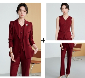 Traje DE FÁBRICA DE China para <span class=keywords><strong>mujer</strong></span>, traje de tres piezas de talla grande para <span class=keywords><strong>mujer</strong></span>, conjuntos de traje de negocios para <span class=keywords><strong>mujer</strong></span> - Product Image 6