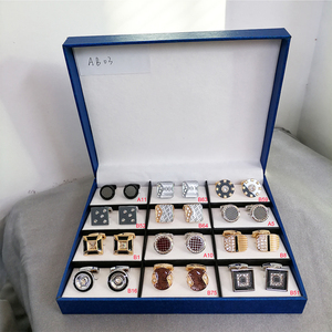 Pronto <span class=keywords><strong>per</strong></span> la spedizione 12 paia di stile a buon mercato in lega materiale <span class=keywords><strong>gemelli</strong></span> con scatola di imballaggio - Product Image 2