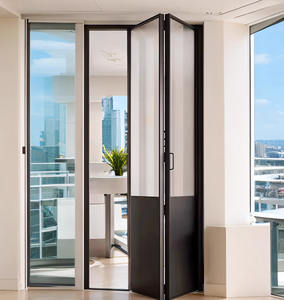 Porte coulissante sans cadre en alliage d'aluminium VOBO Avant <span class=keywords><strong>Garde</strong></span>, luxe moderne, triple synchronisation, isolation thermique, étanche, extérieur - Product Image 1