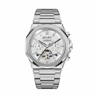 Wardu Montre Mécanique Automatique en Direct Série Royal Knight Unisexe Bracelet en Acier Inoxydable 30bar Cadran en Verre Lumineux Résistant à l'Eau