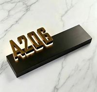 Plaque de porte intérieure rétroéclairée par LED, personnalisée en acier inoxydable, avec nom rétroéclairé, pour salle de réunion, hôtel, chambre d'hôtes