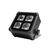 Projecteur LED extérieur 4x IP65 DMX512 RGBW sur batterie en aluminium pour événements