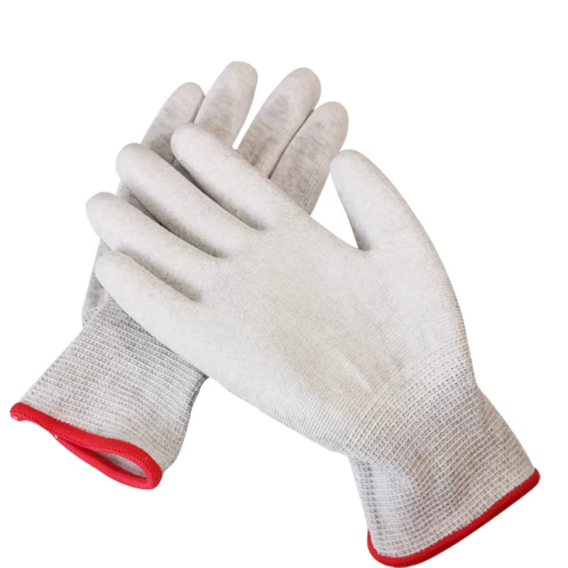 Nylon Coated Protective Gloves Breathable Anti-Static Wear-Resistant Electronics Factory Workshop Labor Made Durable