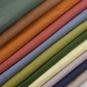 Cotton Poplin <b>Fabric</b> Slub Plain Dyed 100GSM <b>Medium</b> Weight Breathable For Home Textile And Apparel Use - Product Image 2