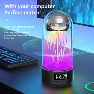 Fantasía multifuncional USB Power LED escritorio reloj colorido Medusa altavoz <span class=keywords><strong>con</strong></span> diente azul - Product Image 3
