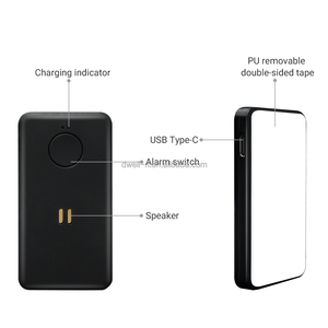 Soporte Adhesivo Portátil para Teléfono Celular con Alarma de 130dB, Botón SOS, Alerta de Emergencia, Batería Recargable, Material ABS - Product Image 4