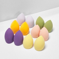 Lot d'éponges de maquillage douces en gros, sans latex, éponges de beauté pour fond de teint et poudre, mélangeurs multi-formes, OEM, marque privée