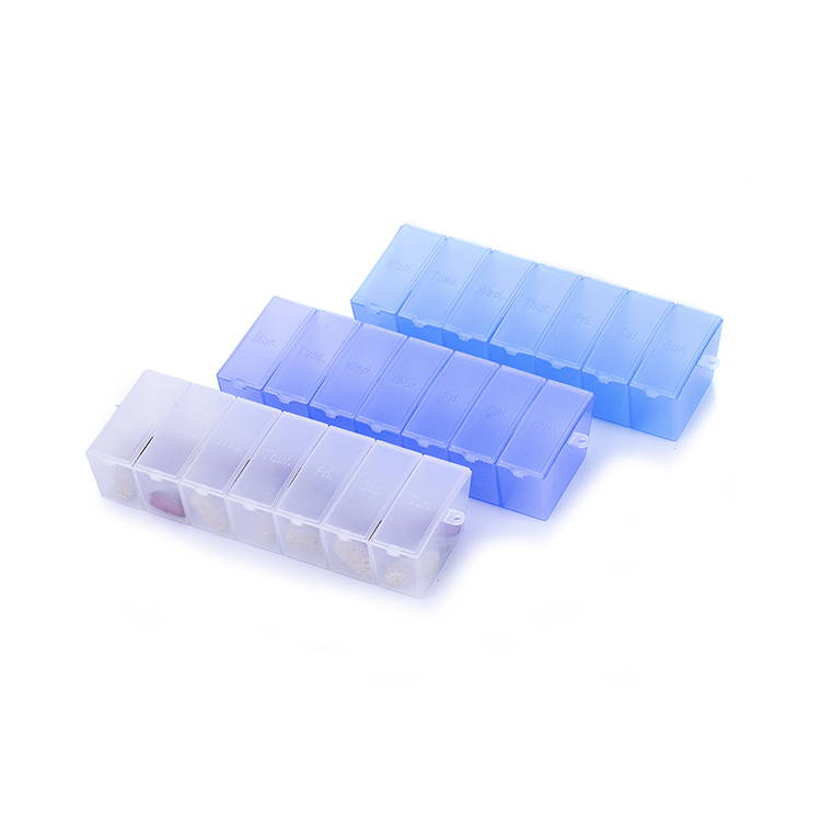 RTCO Wholesale Mini 7 days Weekly Plastic Round Circle Pill Box Packaging