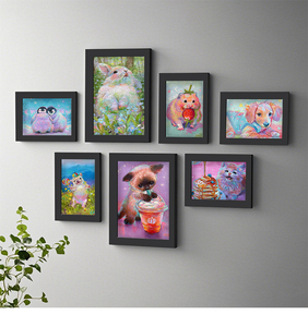 Set di cornici bianche moderne | Kit da parete galleria 9x10 ''e 8x7'' con <span class=keywords><strong>layout</strong></span> Pre-progettati-sistema di sospensione facile da abbinare - Product Image 5