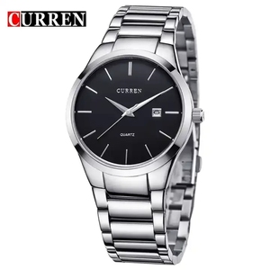นาฬิกาควอตซ์คุณภาพสูง Curren 8106 สำหรับผู้ชาย สายสแตนเลส กันน้ำ เข็มเรืองแสง แสดงวันที่ นาฬิกาข้อมือสำหรับธุรกิจ แบบกำหนดเองได้ - Product Image 2