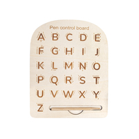 Tableau de contrôle éducatif en bois double face Montessori pour enfant d'âge préscolaire formation à l'écriture de l'alphabet pour enfants CE