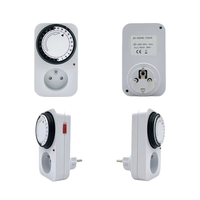 Temporizador Mecánico de 24 Horas con Enchufe Francés 16A 220V-240V, Programable, Ecológico, de Plástico, para Electrodomésticos, Ahorro de Energía
