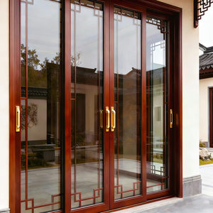 <span class=keywords><strong>Porte</strong></span> <span class=keywords><strong>coulissante</strong></span> en aluminium à double vitrage, profil étroit moyen, double <span class=keywords><strong>rail</strong></span>, moderne, pour patio extérieur - Product Image 2