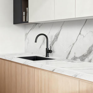 Pierre <span class=keywords><strong>de</strong></span> <span class=keywords><strong>verre</strong></span> cristallisé <span class=keywords><strong>de</strong></span> style moderne Quartz CALACATTA grande <span class=keywords><strong>dalle</strong></span> 12mm d'épaisseur étanche pour chambre salon cuisine - Product Image 3