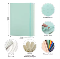 En gros En Vrac Personnalisé A5 PU Journal En Cuir 100 Feuilles Relié Agenda Quotidien Carnet Feuilles Mobiles pour L'école Utilisation A6
