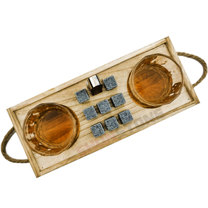 Ensemble de <span class=keywords><strong>Whisky</strong></span> sur mesure avec support en bois naturel, verres transparents en cristal, granit, vente exceptionnelle, - Product Image 4