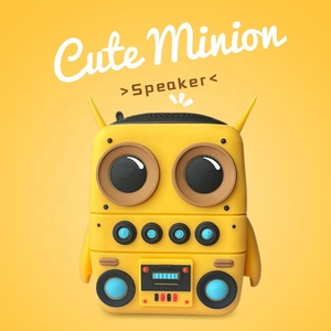 2024 nouveau mignon dessin animé jaune homme extérieur IP65 étanche HIFI haut-parleur son Portable bureau sport cadeaux haut-parleur sans fil - Product Image 4