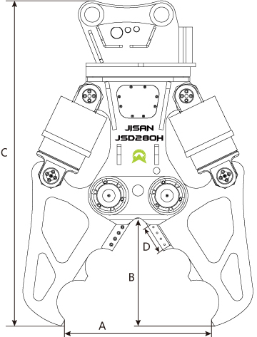 কোমাটাসু এক্সোয়াটার PC200 PC210 জন্য ধ্বংসাবশেষ সরঞ্জাম হাইড্রোলিক কংক্রিট পেষণকারী 5