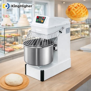 Mélangeur à pâte automatique commercial en spirale 45L à double vitesse, bol en acier inoxydable, machine de boulangerie, pizza, pain, minuterie industrielle, neuf - Product Image 1