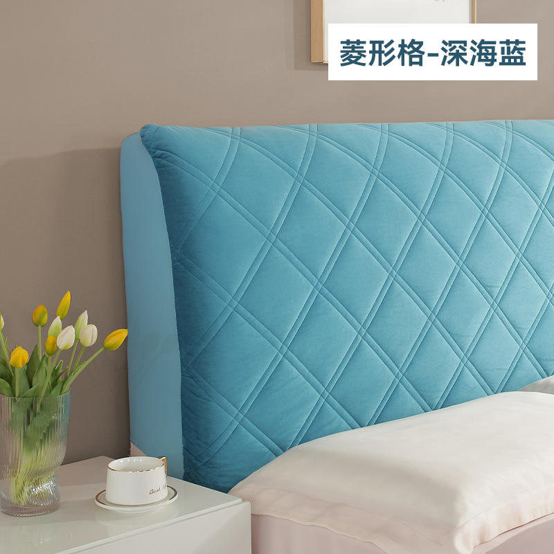 ลายควิลท์ลายข้าวหลามตัดสีน้ำเงินทะเลลึก