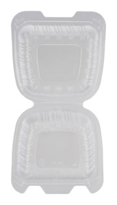 Tiya clair lèvre clair carré articulé récipient alimentaire jetable à emporter emballage alimentaire PP micro-ondes conteneur - Product Image 2