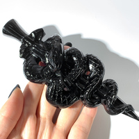 Vente en gros de sculptures de serpents en obsidienne naturelle, décorations Feng Shui, souvenirs et cadeaux