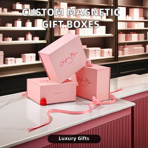 Caja Magnética Rosa de Cartón Reciclable Plegable con Logotipo Estampado Personalizado al por Mayor, Laminación Mate, Embalaje para Extensiones de Cabello y Ropa - Product Image 5