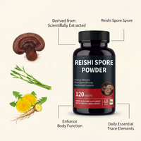Complément de Soutien Immunitaire : Comprimés de Poudre de Spores de Reishi 36000mg, Supplément de Vitalité au Ganoderma Lucidum, Marque Privée - 120 Comprimés