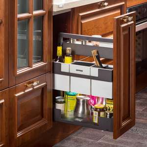 OPPEIN ब्रुनेई प्लास्टिक सेट शाही लकड़ी के पैनल पूर्वनिर्मित रसोई मंत्रिमंडलों - Product Image 4