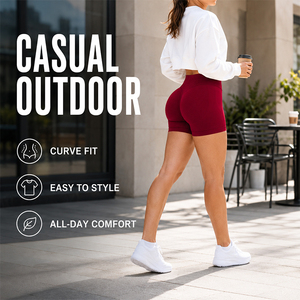Shorts Deportivos de Cintura Alta para Mujer, Transpirables, Suaves, Elásticos, Ajustados, para Gimnasio, Uso Diario y Ropa Deportiva - Product Image 5