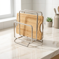 Planche à découper multifonctionnelle en acier inoxydable pour cuisine, type sur pied non pliable, épaissie, style minimaliste
