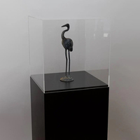 Vitrine de musée, socles en acrylique noir, présentoir en cube, socle de présentation pour musée