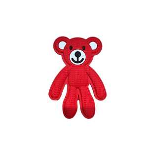 Custom Bear Shape Soft PVC Rubber Patch Textured 3D For Kids <b>Clothing</b> And Bags - Product Image 2