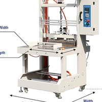 Machine d'emballage sous film rétractable semi-automatique à barre en L, double moteur, équipement d'emballage électrique pour l'eau en bouteille