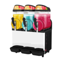 Machine à slush commerciale à 3 bacs, distributeur de boissons glacées en acier inoxydable pour les magasins de proximité et les cinémas