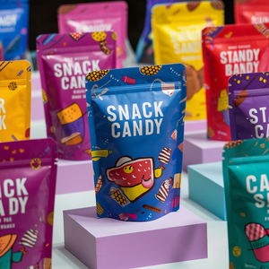 Sachets Mylar personnalisés avec logo imprimé en couleur, en <span class=keywords><strong>plastique</strong></span>, à fermeture éclair mate, en aluminium, pour aliments, bonbons, snacks, 1g, 2g, 3.5g - Product Image 1