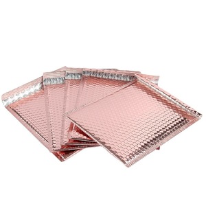 Biểu tượng tùy chỉnh in lá vàng kim loại độn bọc bao bì nhựa gửi thư túi poly <span class=keywords><strong>Bubble</strong></span> bưu phẩm - Product Image 1