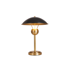 Copper Modern <b>LED</b> <b>Table</b> Lamp Dimmable Reading <b>Lighting</b> Minimalist Gold with Mushroom Dome Lampshade for Bedroom Living Room - Product Image 3