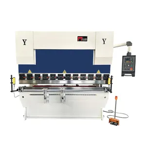 WC67K mesin Bending OK baja logam, rem tekan CNC hidrolik 2 poros 80T/2500 2 poros