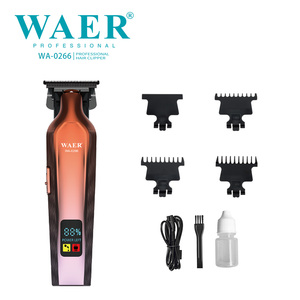 เครื่องตัด<span class=keywords><strong>ผม</strong></span> WAER Professional Fashion สีส้มและ<span class=keywords><strong>แดง</strong></span>ไล่เฉด 4 สีให้เลือก พกพาสะดวก ไร้สาย ชาร์จไฟได้ สำหรับ<span class=keywords><strong>ผู้ชาย</strong></span> - Product Image 2