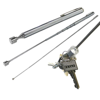 Antenne de poche télescopique, outils de ramassage magnétique, tige en acier inoxydable, tige de préhension pour vis métalliques, outils de réparation automobile, tige magnétique