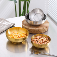 Plats à sauce sushi en acier inoxydable SS304 avec logo personnalisé, 8,5 cm, 10 cm, 12 cm, 13,5 cm, 15 cm, bols à kimchi