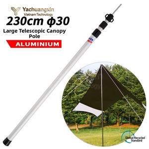 Outdoor large telescopic pole aluminum alloy <b>canopy</b> pole thickened <b>tent</b> pole camping portable 2.3M sunshade support pole - Product Image 4