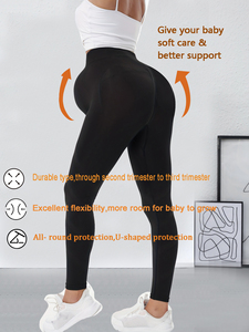 FLW-Pantalon <span class=keywords><strong>de</strong></span> <span class=keywords><strong>sport</strong></span> pour <span class=keywords><strong>femme</strong></span> <span class=keywords><strong>enceinte</strong></span>, legging <span class=keywords><strong>de</strong></span> yoga confortable et sans couture, vêtement <span class=keywords><strong>de</strong></span> <span class=keywords><strong>sport</strong></span> imprimé maternité, haute élasticité - Product Image 3